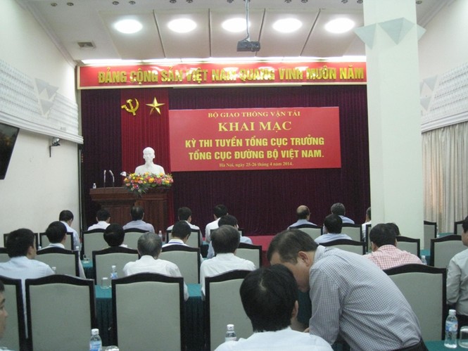 Hình ảnh thi tuyển Tổng cục trưởng Đường bộ - ảnh 1